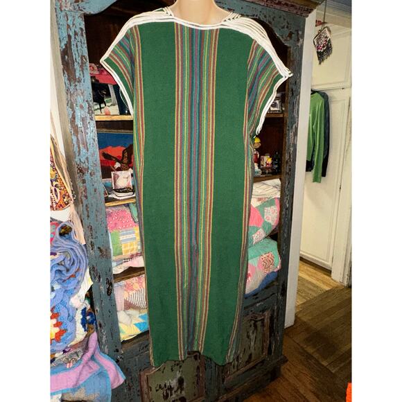 VINTAGE MOROCCAN STRIPED KAFTAN CAFTAN DRESS BOHO HIPPIE - Picture 2 of 5